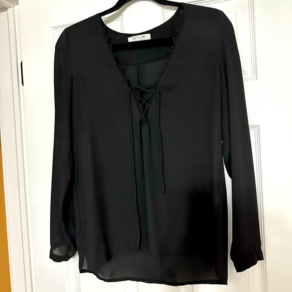 Black Sheer Top
